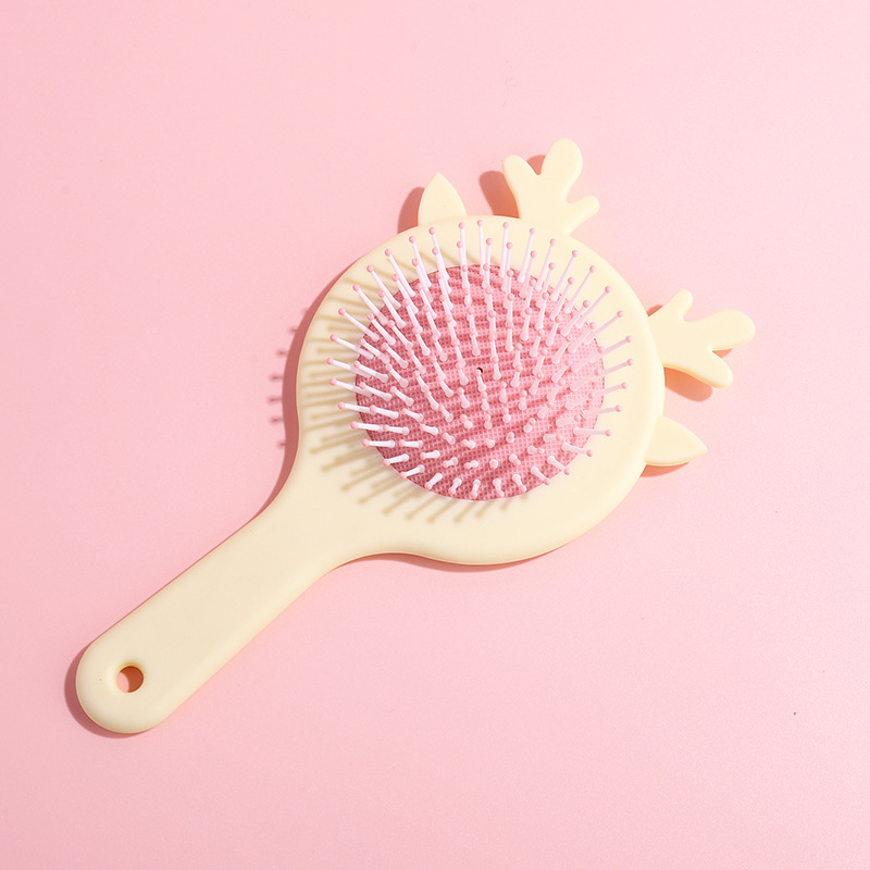 Professional Scalp Massage Cushion Hair Brush with High Elastic Air Pad for Hair Styling Stress Relief Anti-Static Wide Tooth
