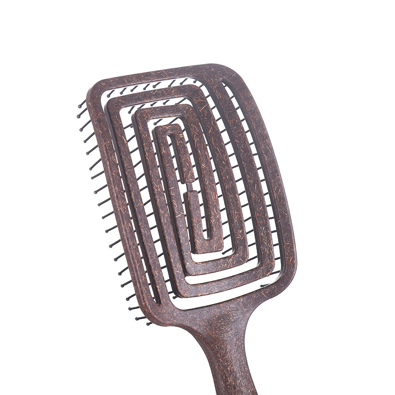 Customizable Large Square Hair Comb Eco-friendly Coconut Fiber Heat & Corrosion Resistant Biodegradable