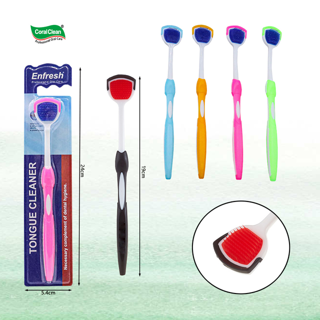 Oral Care Silicone Brush Tongue Cleaning Tool Scraper Tongue