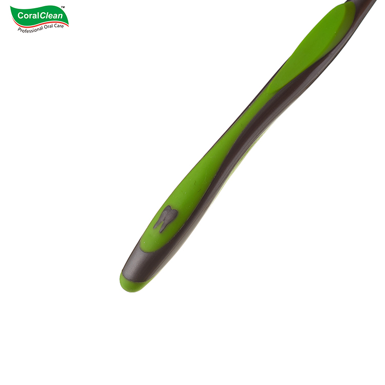 Wholesale Customized Oral Care Charcoal Adult Toothbrush 2-Pack Tooth Brush