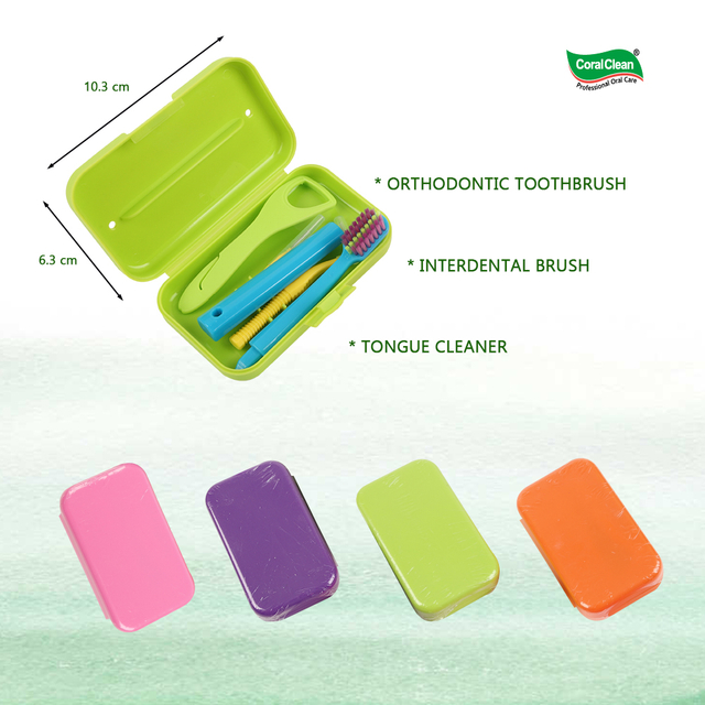 Portable Ortho Kit Cleaning Products Dental Braces Brush Hygiene Pack Kit De Ortodoncia