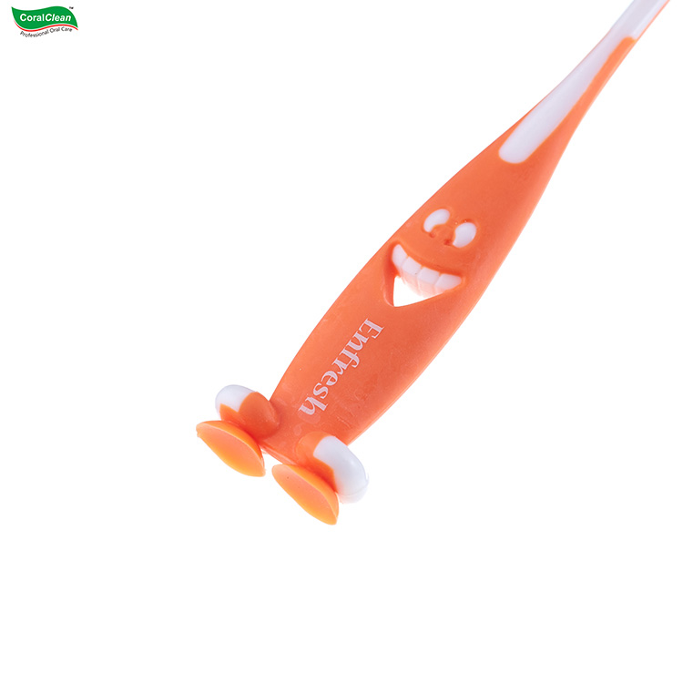 Smile Children Toothbrush with Suction Wholesale Cute Kids Tooth Brush