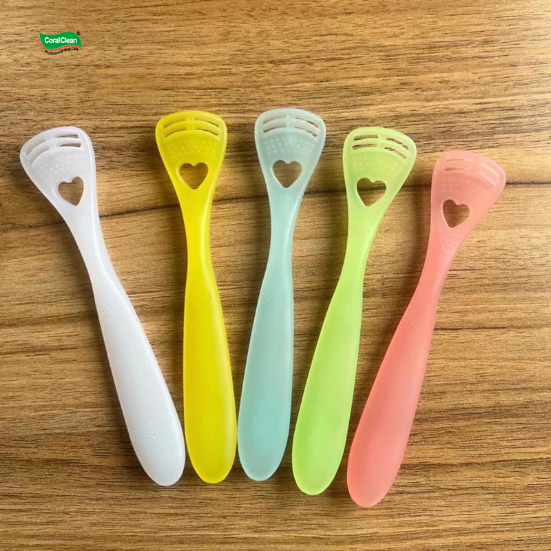 Silicone Tongue Scraper Kids Tongue Coating Cleaner Children Tongue Coating Brush Environmentally Friendly Material