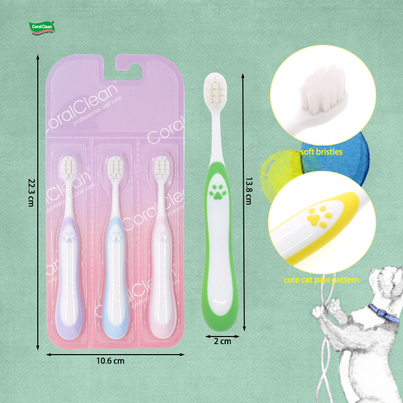 Cat Paw Pattern Children Soft Bristles Toothbrush Suitable for Both Boys and Girls Deep Cleaning Kids Brushes