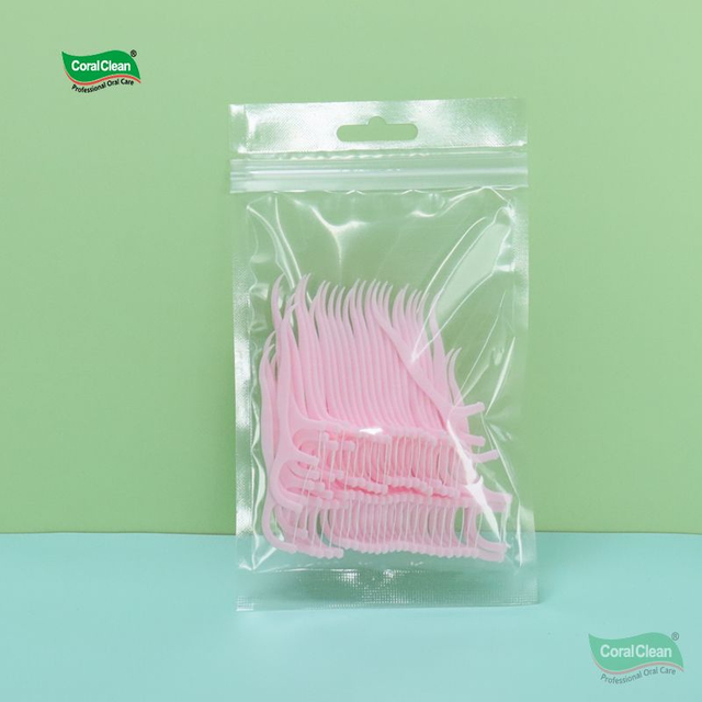 Wholesale Bulk 50Pcs Dental Floss Picks Eco Friendly Plastic Handle Mint Flavor Waxed Teeth Flosser for Home Travel & Office Use