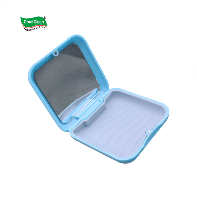 Dental Tray Case with Mirror Caja Retenedor De Ortodoncia Silicone Container Retainer Box