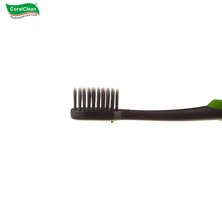 Wholesale Customized Oral Care Charcoal Adult Toothbrush 2-Pack Tooth Brush