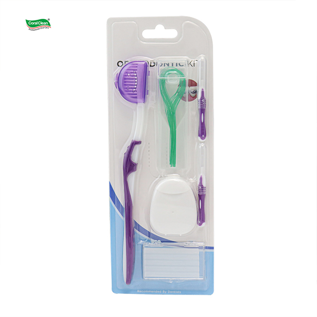 Blister Card Package Orthodontic Kit Ortho Hygiene Care Set 6PCS Pack