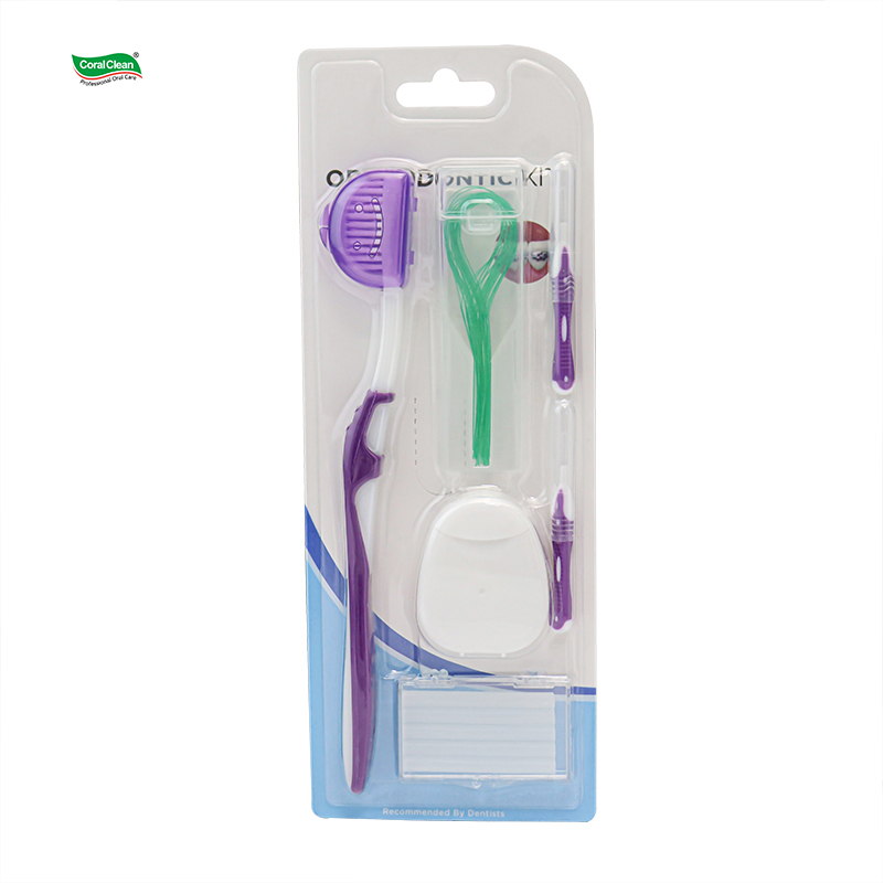 Blister Card Package Orthodontic Kit Ortho Hygiene Care Set 6PCS Pack