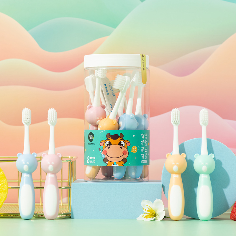 Manufacturer Cute Kids Toothbrush Extra Soft Bristles Bear Style Child Tooth Brushes