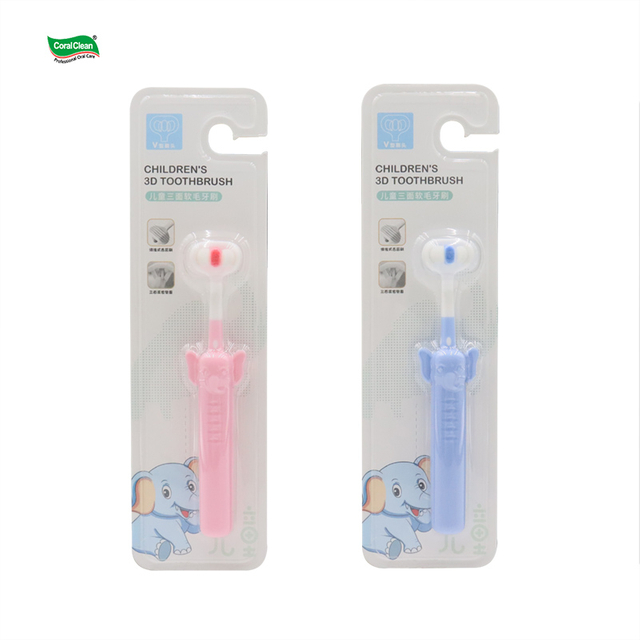Three Sided Toothbrush Soft Bristles Children Toothbrush Anti-slip Handle Baby and Toddler 10000 Bristles Kids Brush