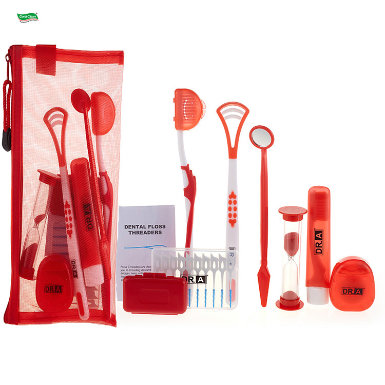 Oral Hygiene Dental Kit Portable 8 in 1 Orthodontic Care Kit