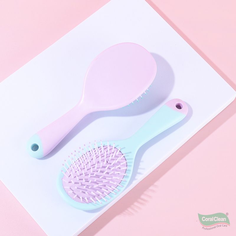 High Rebound Air Cushion Comb Anti-Static Massage Hair Brush with Soft Ball-Tipped Bristles Portable Detachable Cleaning Tool