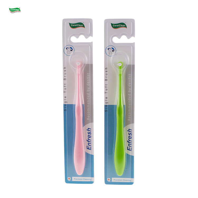 Orthodontic End Tuft Toothbrush Soft Bristles Molar Toothbrush for Hard to Reach Areas