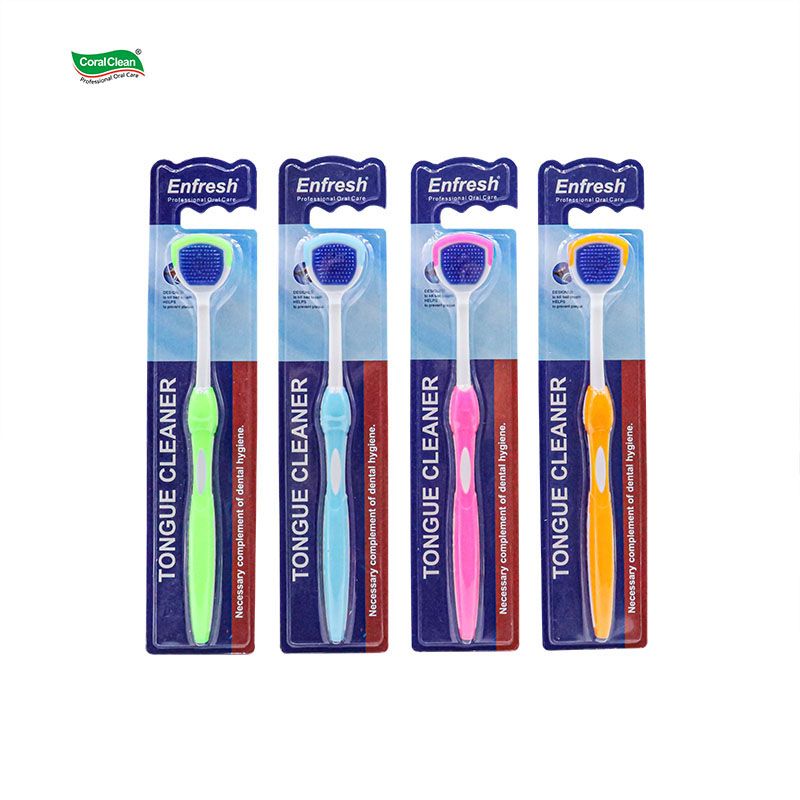 Oral Care Silicone Brush Tongue Cleaning Tool Scraper Tongue