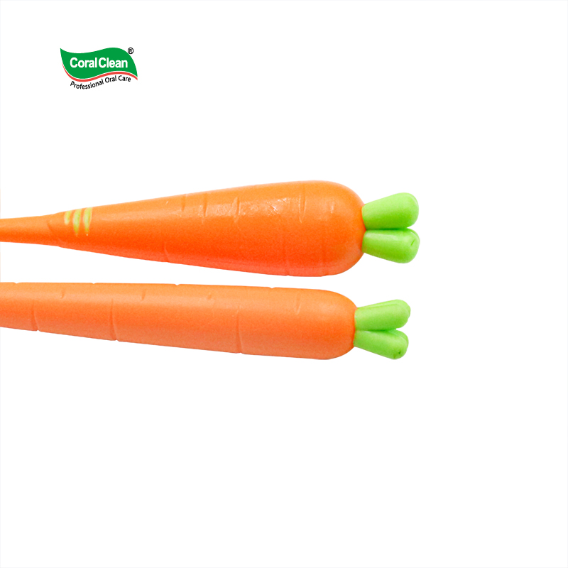 Carrot Style Stand-Up Children Toothbrushes Above 2 Years Old Kids Teeth Brush
