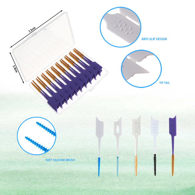 Manufacturer Silicone Soft Brush Tooth Interdental Sticks Inter Dental Brushed