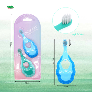 Cute Children Toothbrush Soft Bristled 0-3 Years Old Cleaning and Protecting Gums Baby Training Toothbrush