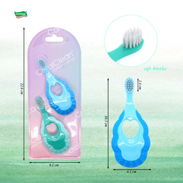 Cute Children Toothbrush Soft Bristled 0-3 Years Old Cleaning and Protecting Gums Baby Training Toothbrush