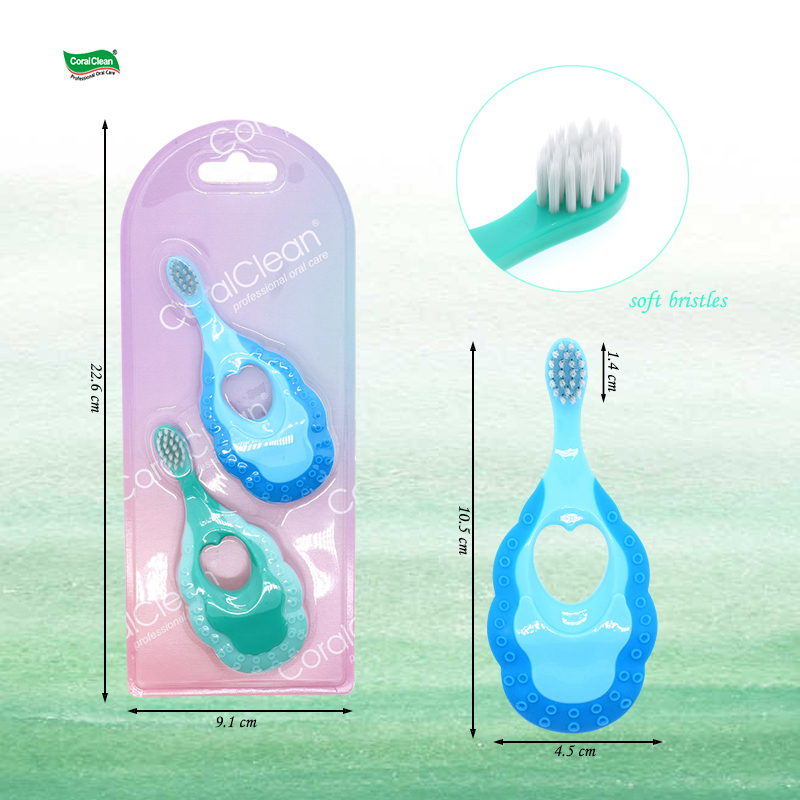 Cute Children Toothbrush Soft Bristled 0-3 Years Old Cleaning and Protecting Gums Baby Training Toothbrush