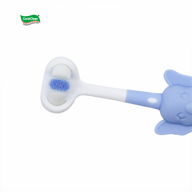Three Sided Toothbrush Soft Bristles Children Toothbrush Anti-slip Handle Baby and Toddler 10000 Bristles Kids Brush