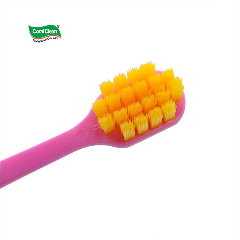 Beautiful Plastic Adult Toothbrush Manual With Personalized Logo Color Contrast Design OEM Toothbrush Supplier
