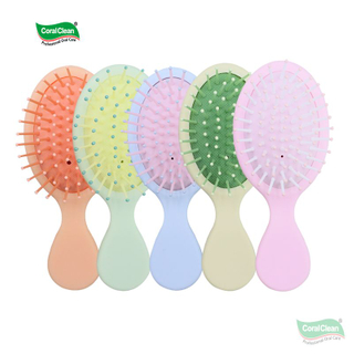 Soft Elastic Coating Kids Air Cushion Hair Brush Detangling for Children Gentle on Scalp Portable Travel Wholesale Custom Logo