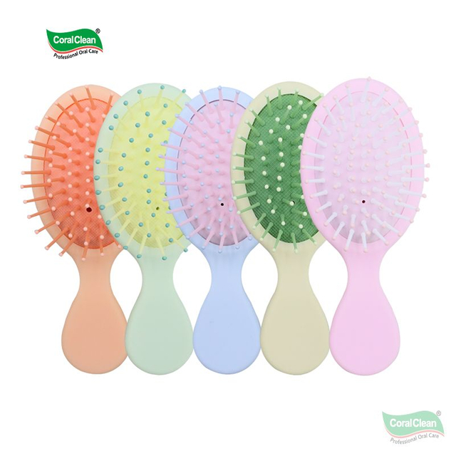 Soft Elastic Coating Kids Air Cushion Hair Brush Detangling for Children Gentle on Scalp Portable Travel Wholesale Custom Logo