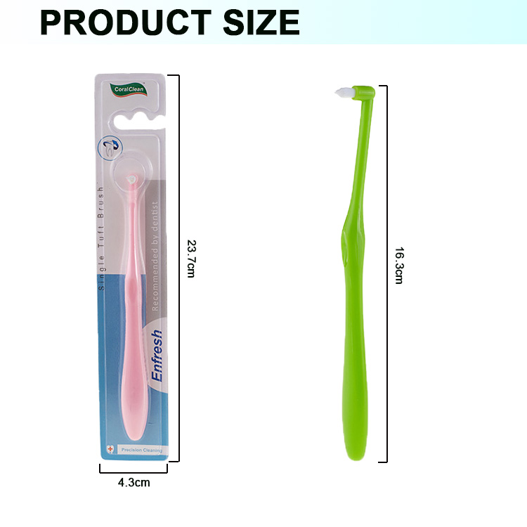 Orthodontic End Tuft Toothbrush Soft Bristles Molar Toothbrush for Hard to Reach Areas