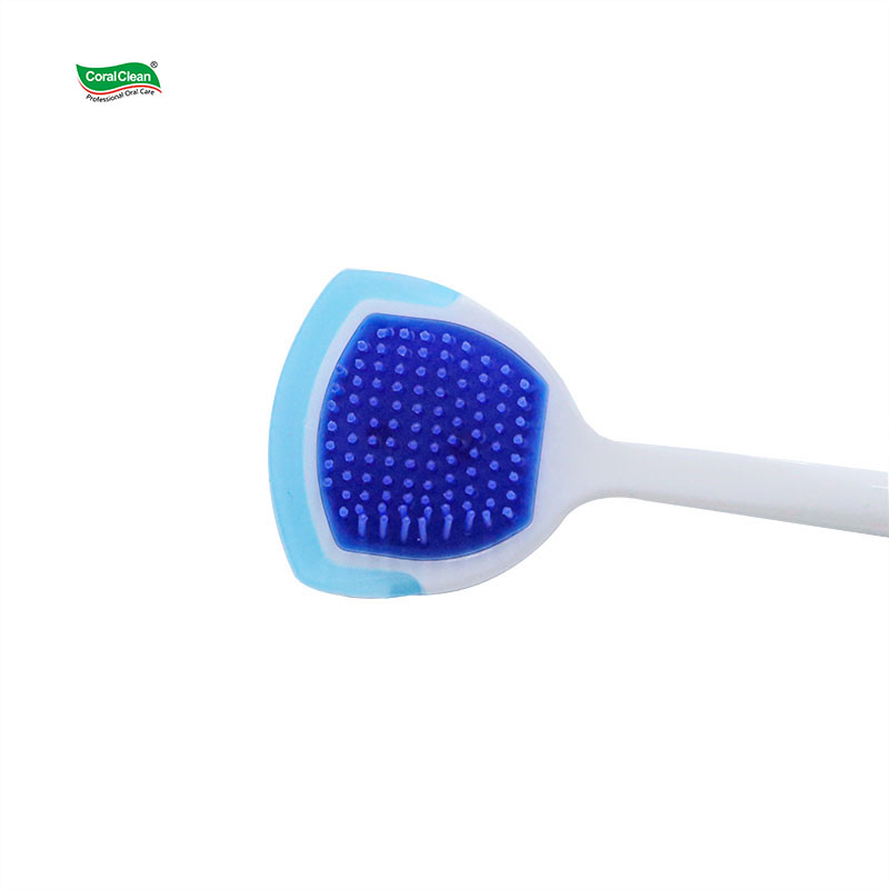 Oral Care Silicone Brush Tongue Cleaning Tool Scraper Tongue