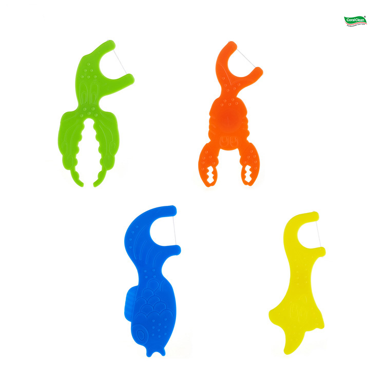Children Kids Dental Flosser Cleaner Toothpick in Cute Animal Shape