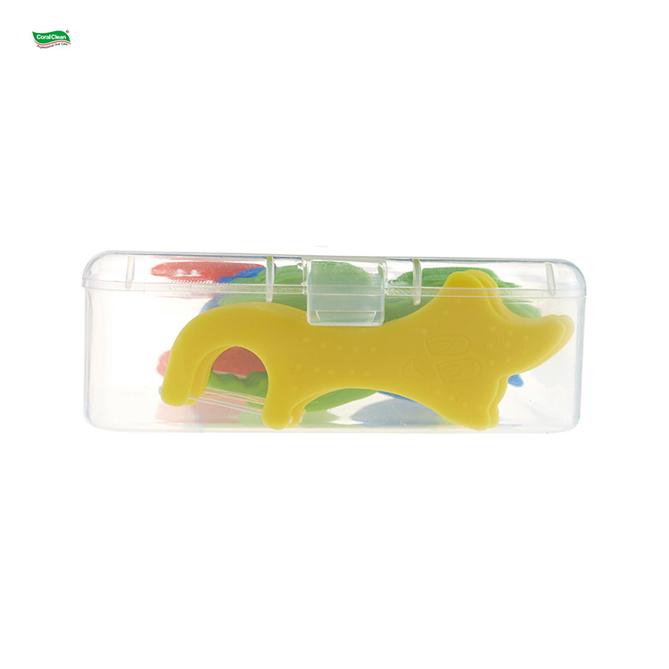 Wholesale Child Floss Toothpicks Box Package Animal Shape Kids Floss Pick