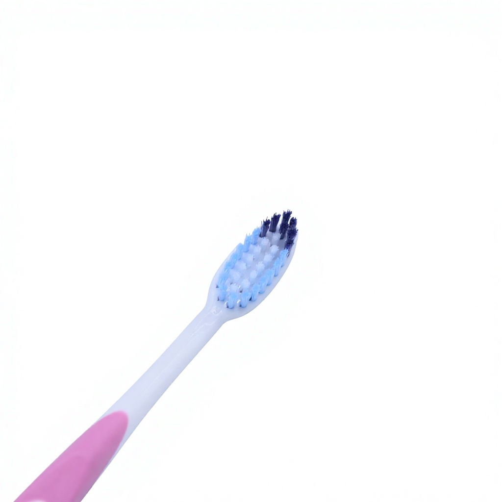 Adult Toothbrush DuPont Bristles PP TPR Handle Pink Soft Bristle Daily Cleaning