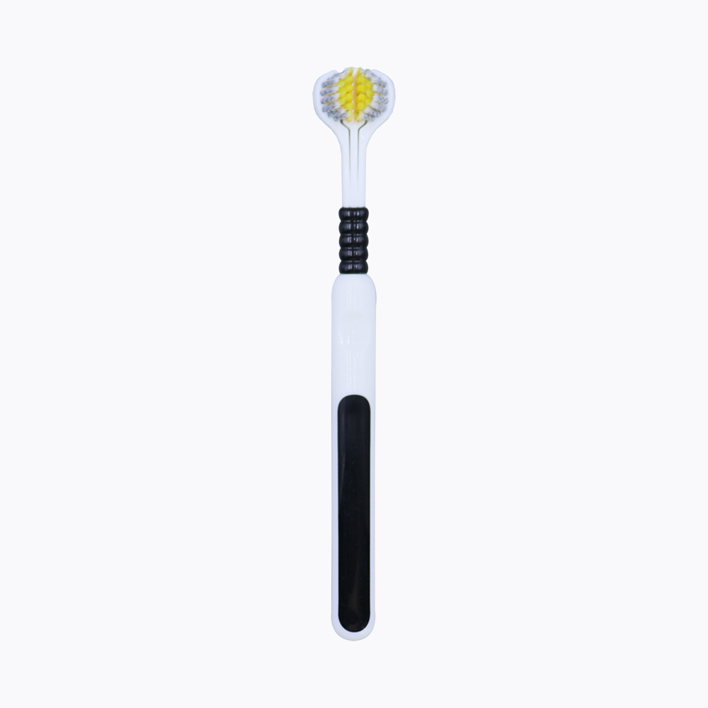 Wholesale Triple Head Manual Toothbrush Nylon Tapered Bristles PP Handle for Effective Daily Home Use Oral Hygiene