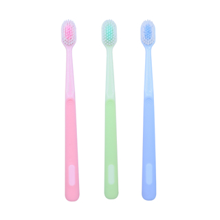 Pink Blue Green Soft Bristles Adult Toothbrush Nylon Tapered Bristles Anti Slip Handle Regular Size for Home Use