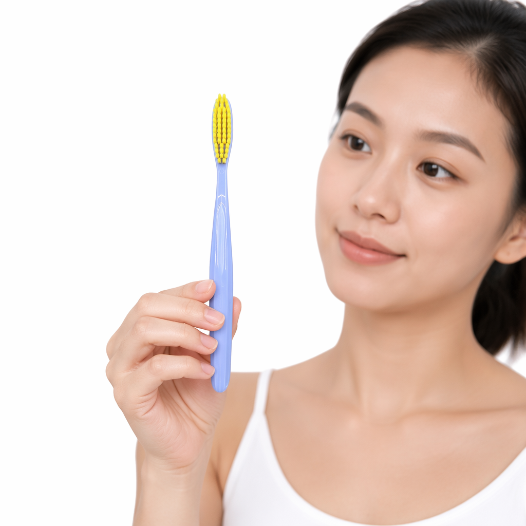 Wholesale Long Head Adult Toothbrush PP Handle Soft Nylon Bristles for Gentle Gum Cleaning Home Use