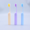 Portable Foldable Travel Toothbrush Soft Nylon Bristles PP Handle Adult Oral Care for Business Trips