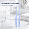 Custom Logo Light Blue Adult Manual Toothbrush with Soft Nylon Bristles and Ergonomic TPE Handle for Home Oral Care