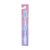 Adult Manual Toothbrush Soft Bristle Curved Handle End Rounded Nylon Bristles TPR Grip for Home Use
