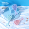 New Mermaid-Inspired Hollow-Out Shell-Shaped Octopus Comb Bamboo Handle TPEE Teeth-Volumizing Smoothing Tangle-Free Comb