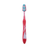 OEM ODM Custom Factory Direct Supplier Nylon Tapered Spiral Bristles Red Adult Toothbrush Transparent PETG Handle Home Travel