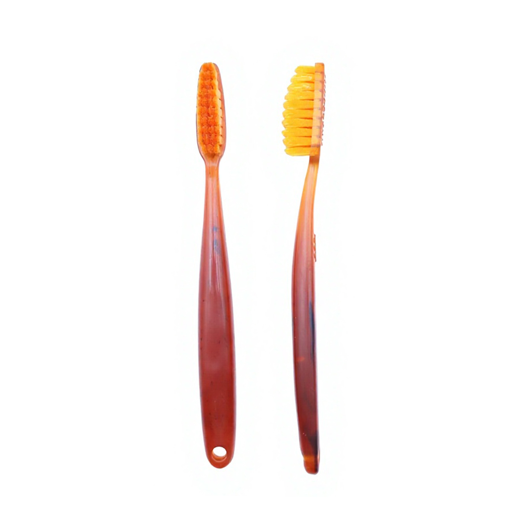 Long Head Adult Manual Toothbrush PETG Handle Nylon Bristles Tongue Scraper Texture Daily Cleaning