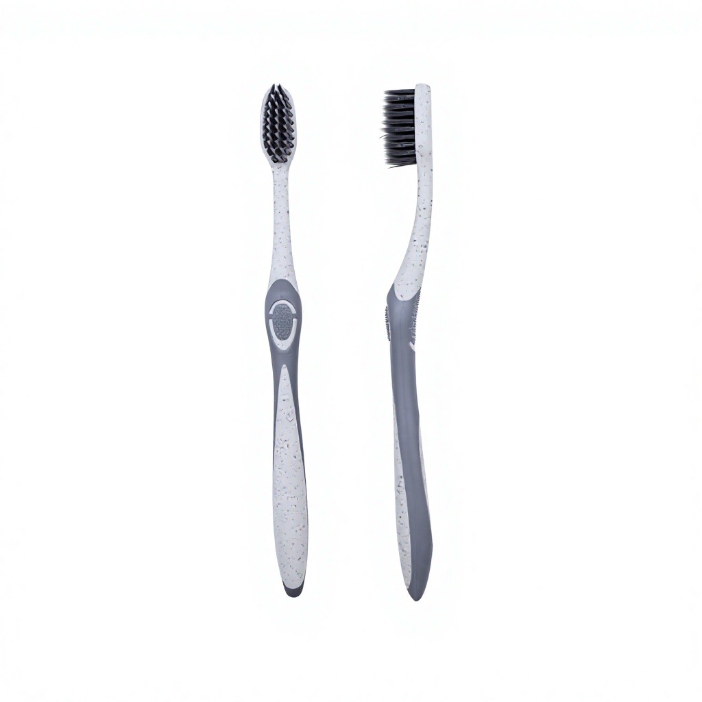 Dental Care Manufacturer Eco Wheat Straw Handle Nylon Tapered Soft Bristles Adult Toothbrush Custom Packaging Home Travel