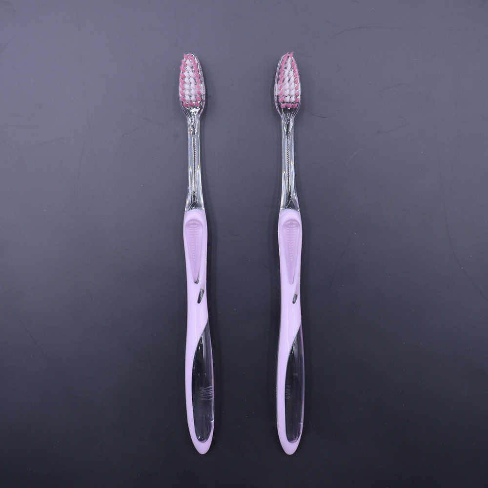 Private Label Manufacturer OEM ODM Customization Dental Oral Care Adult Toothbrush Transparent PETG Tapered Bristles Home Travel