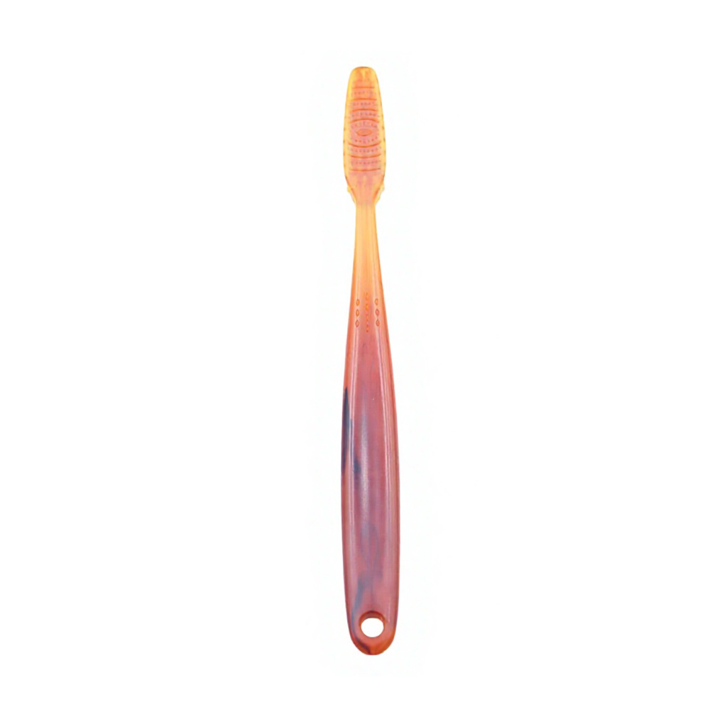 Long Head Adult Manual Toothbrush PETG Handle Nylon Bristles Tongue Scraper Texture Daily Cleaning