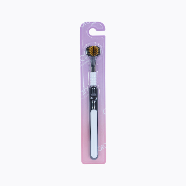 Wholesale Triple Head Manual Toothbrush Nylon Tapered Bristles PP Handle for Effective Daily Home Use Oral Hygiene
