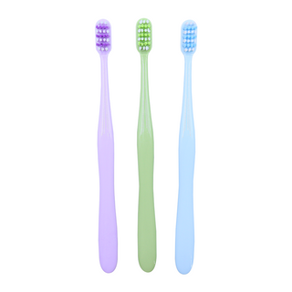 Adult Soft Bristle Toothbrush Dual Color Nylon Brush PP Handle Family Oral Care Home Use