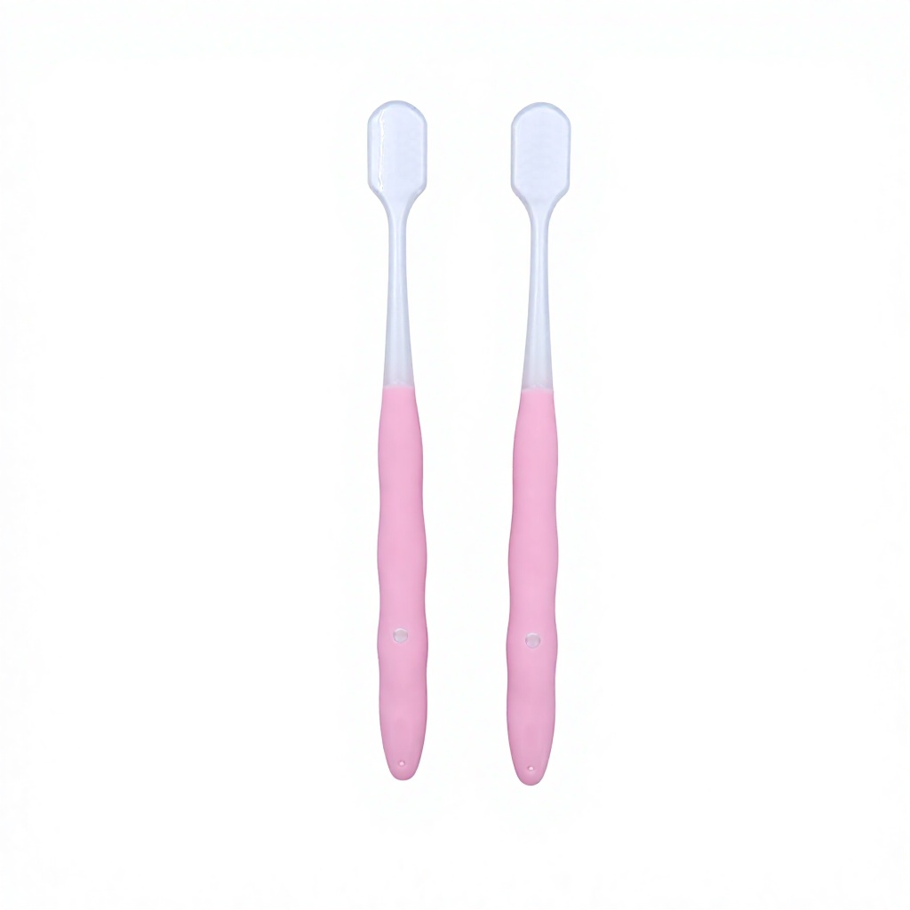 Pink Soft Bristle Adult Toothbrush Ergonomic Manual Oral Care Brush for Sensitive Gums OEM Custom Logo