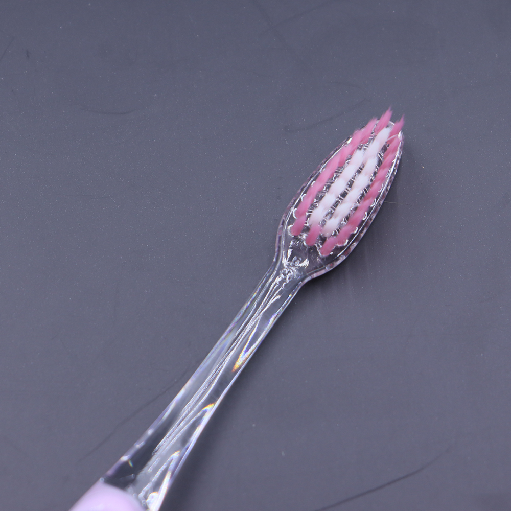 Private Label Manufacturer OEM ODM Customization Dental Oral Care Adult Toothbrush Transparent PETG Tapered Bristles Home Travel