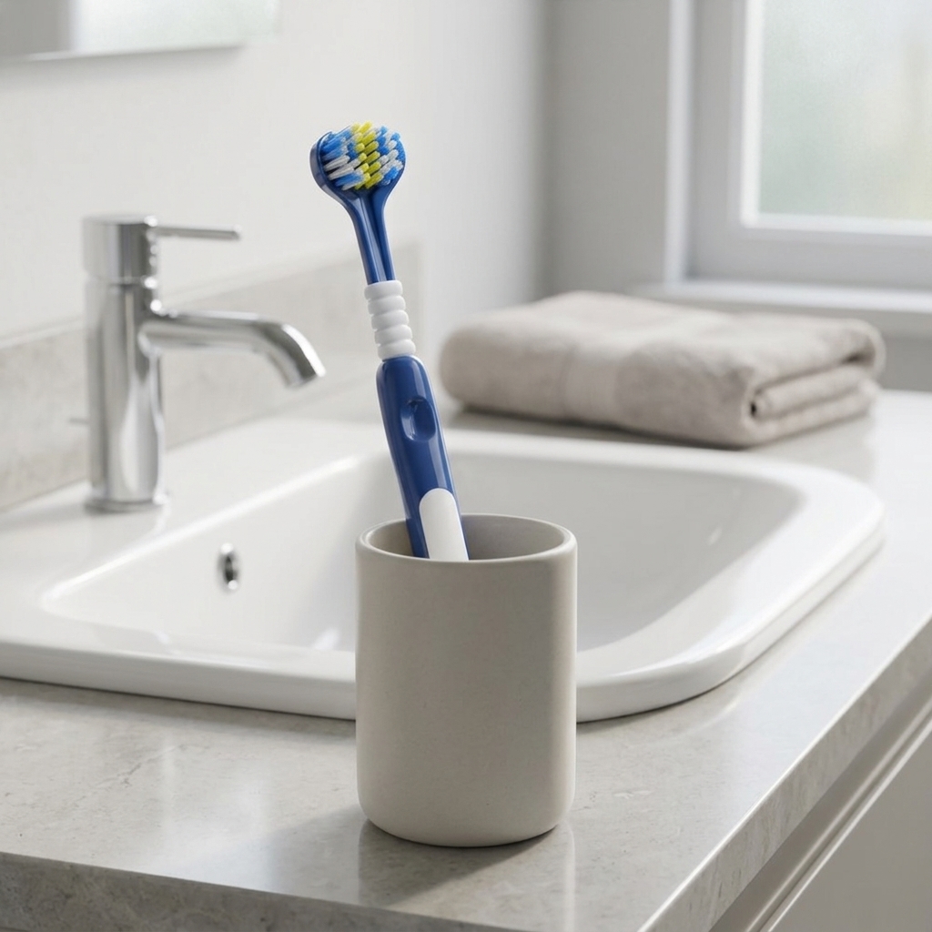 Wholesale Triple Head Manual Toothbrush Nylon Tapered Bristles PP Handle for Effective Daily Home Use Oral Hygiene
